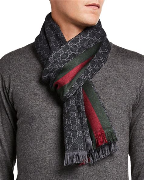 mens gucci scarves|gucci scarf men's outlet.